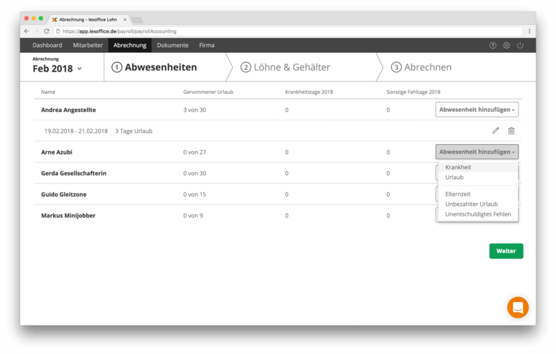 Lohnabrechnung-lexoffice