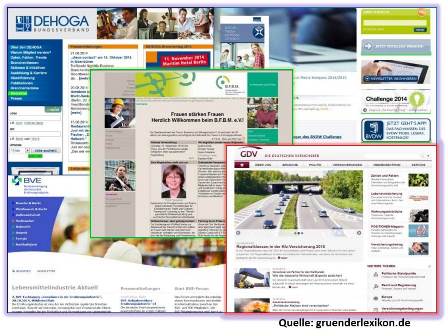 Collage Branchenverbaende webseiten