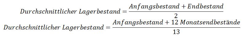 Formel von einem Durchschnittlichem lagerbestand , hierKleine Kennzahlensammlung für Ihre Firma: