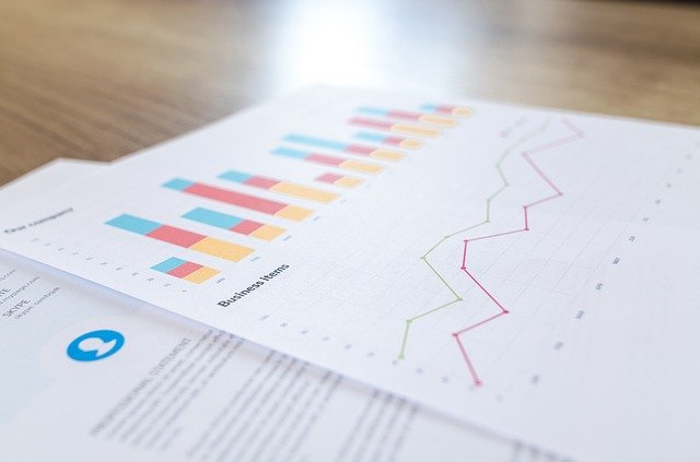 Businessplan erstellen, Chart auf de Schreitisch