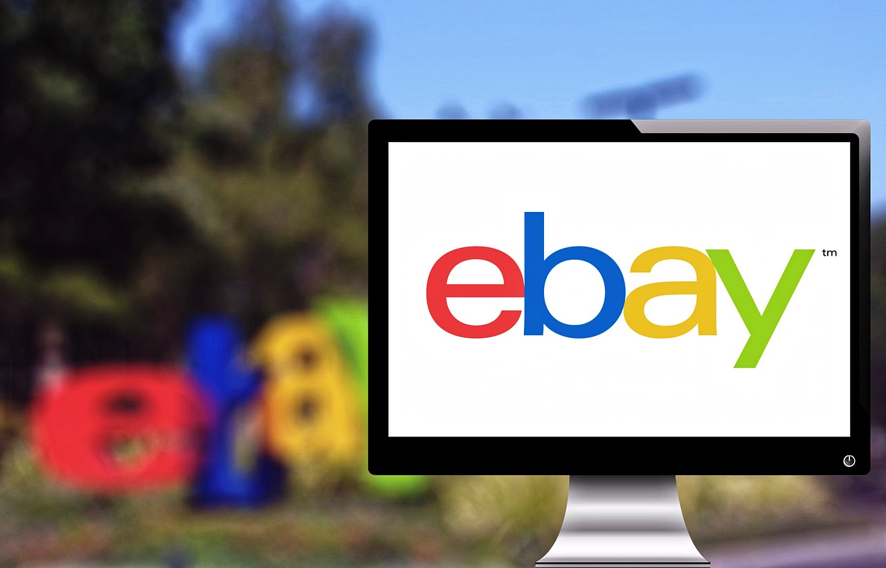 EBay Logo ist auf einem Monitor zu sehen, hier: häufige Fragen zur Differenzbesteuerung