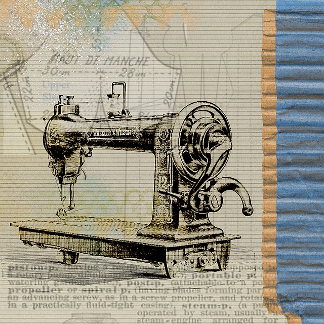 Nähen Maschine Jahrgang Steampunk Erfindung Patent