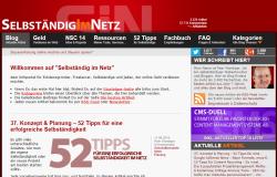 screenshot der seite selbstandig-im-netz.de von peer wandiger