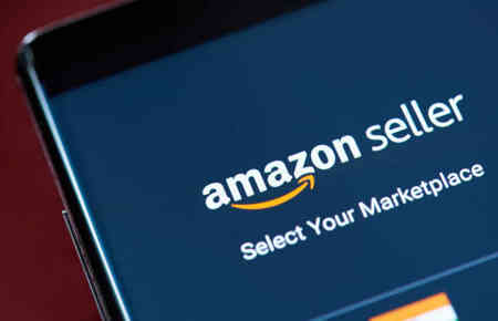 Amazon seller Logo mit Schrift Select your Marketplace